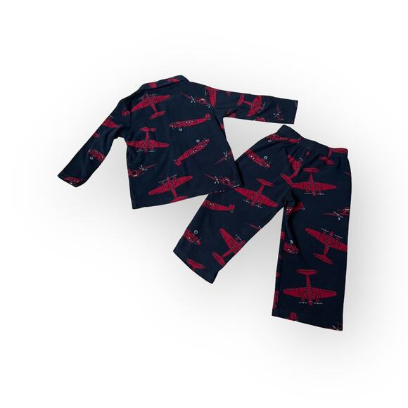 Gymboree Retro Aviation Fleece Pajamas - Picture 2 of 2